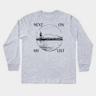 Next On My List Travel Design Kids Long Sleeve T-Shirt